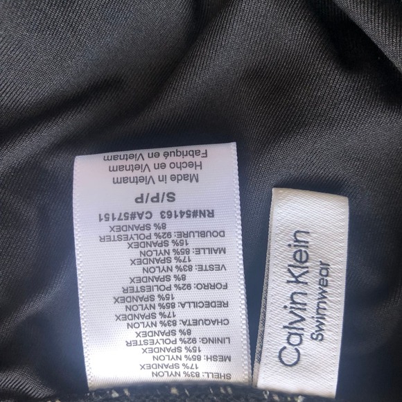 CALVIN KLEIN Retail $78 Black Twist Front Tankini Swim Top Size Small - Picture 6 of 6